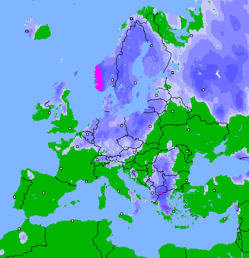 Precipitation (24 h) Europe