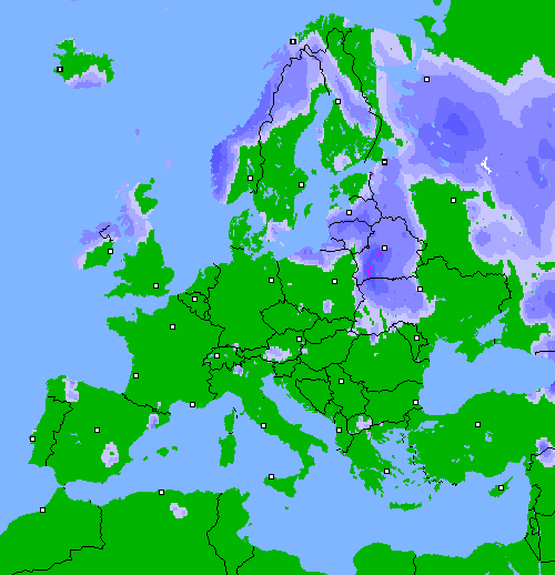 Precipitation (24 h) Europe